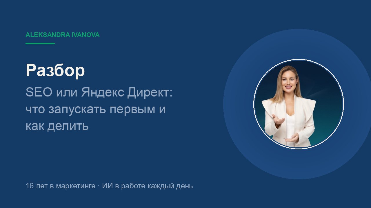 SEO или Яндекс Директ: что запускать первым и как делить бюджет